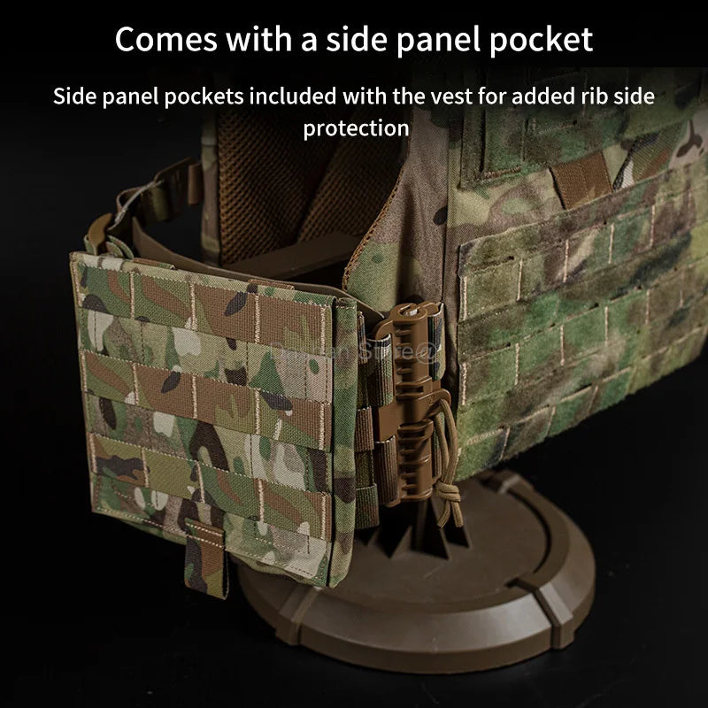 Outdoor Tactical Hunting Vest – K19 MOLLE Plate Carrier with Quick Release, Combat Training