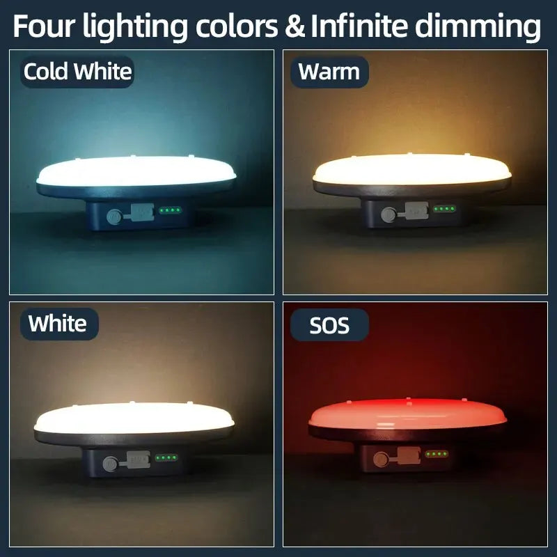 MOSLIGHTING Rechargeable Camping Lantern - 13500mAh Magnetic Tent Light with USB Charging