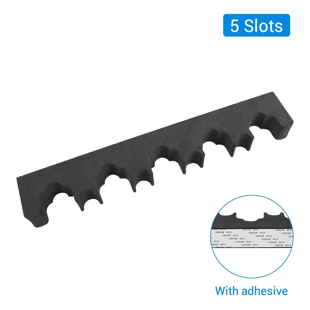 Foam Gun Rack Wall-Mount – 3/5 Slot Self-Adhesive Rifle Holder for Hunting Accessories