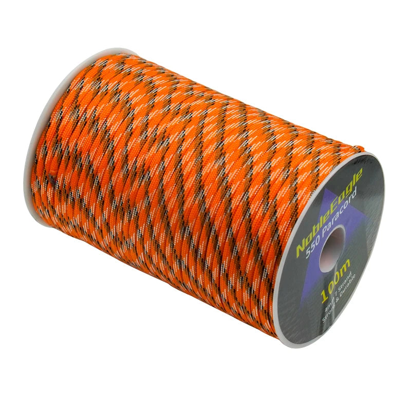 NOBLE EAGLE 550 Military Paracord Rope – 4mm 7-Strand Cord for Camping, Survival, and DIY