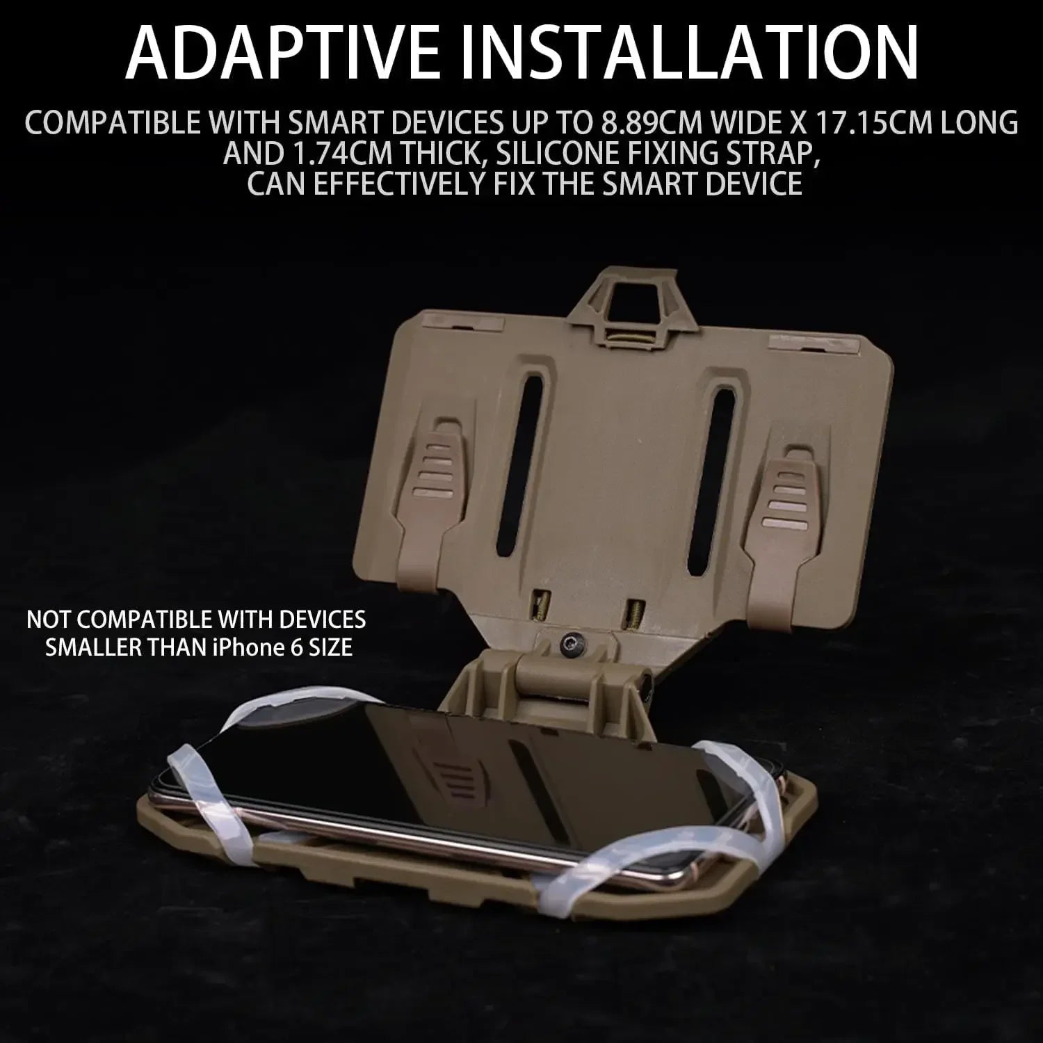 Tactical MOLLE Phone Carrier – Quick-Access Folding Holder for Vests & Outdoor Gear