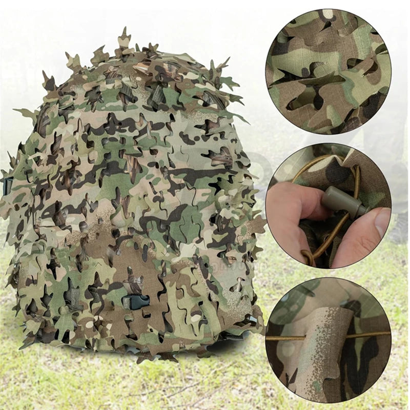 3D Laser-Cut Camouflage Backpack Cover - Tree Shape Camo for NZ Hunting & Wildlife Photography