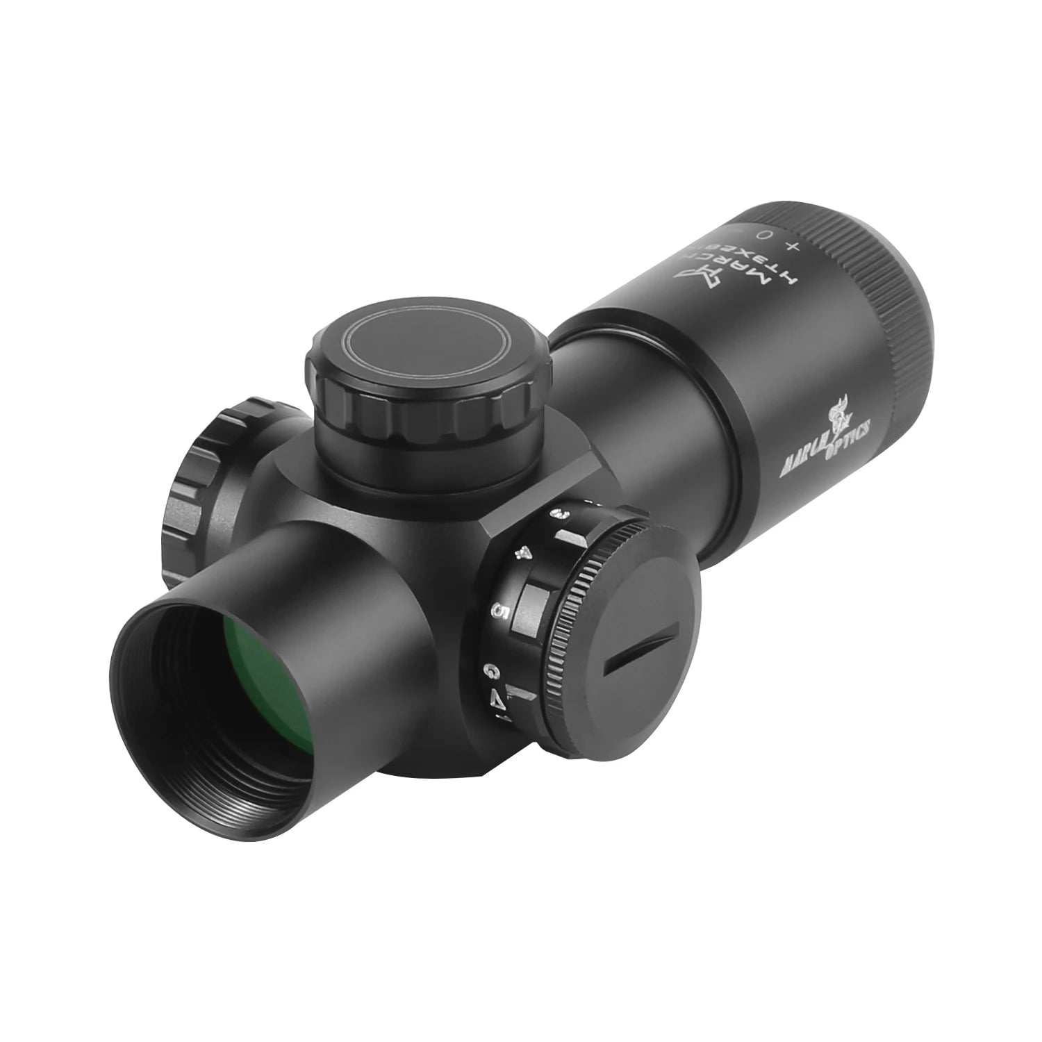 MARCH H3×28 IR Fixed Rifle Scope - Compact Illuminated Optic with Mounts for CQB & Hunting