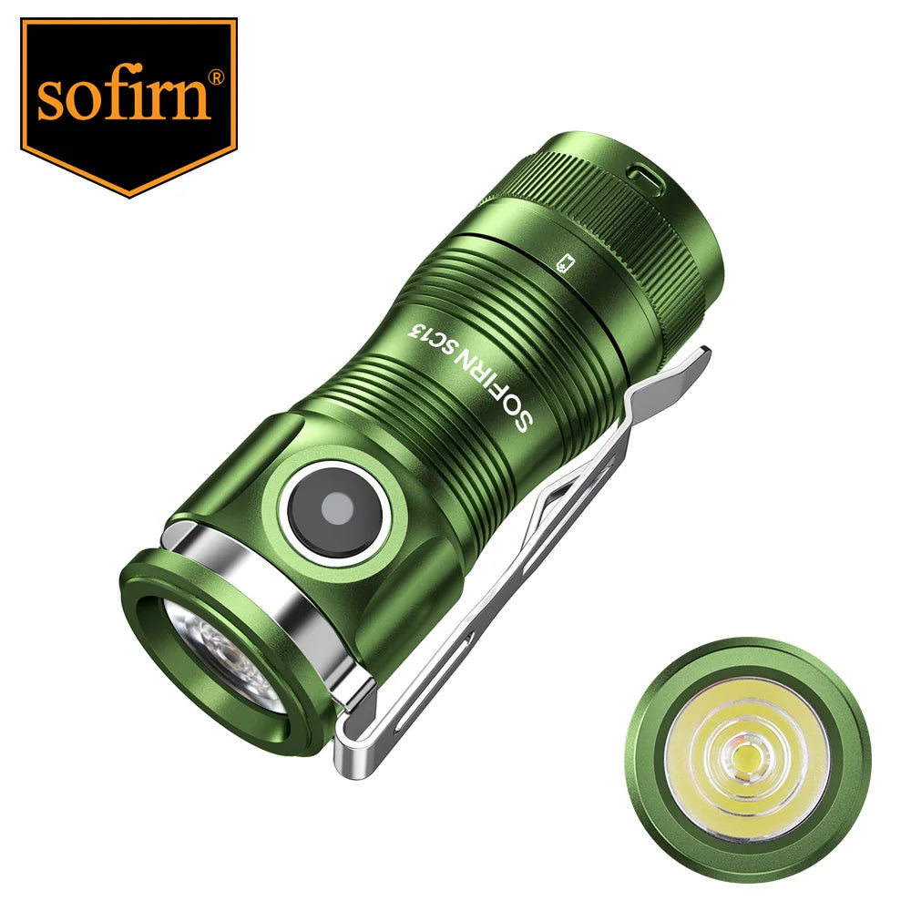 SOFIRN SC13A Anduril Flashlight - 1300 Lumen High CRI Keychain Torch with Advanced UI for NZ Hunting