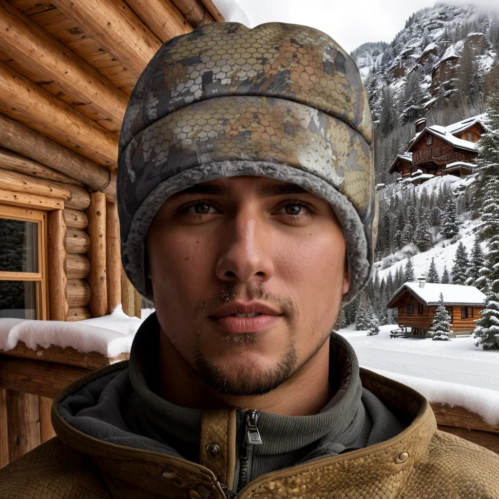 AINFAD Men's Jetstream Insulated Beanie - Three-in-One Fabric Winter Hat with 3M Thinsulate