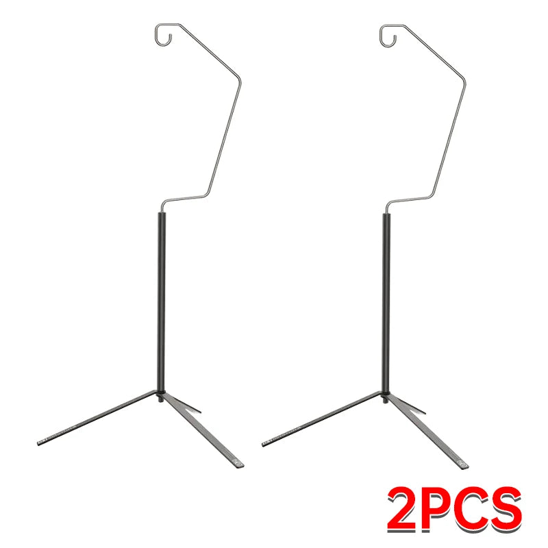 Lightweight Aluminium Desktop Light Frame - Portable Camping Tripod with Hanging Hook