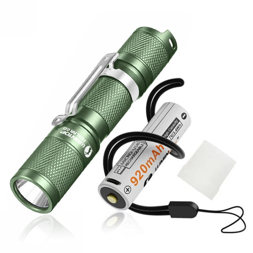 LUMINTOP TOOL AA 3.0 Green Flashlight – 900 Lumen Compact LED Torch for Outdoor and EDC