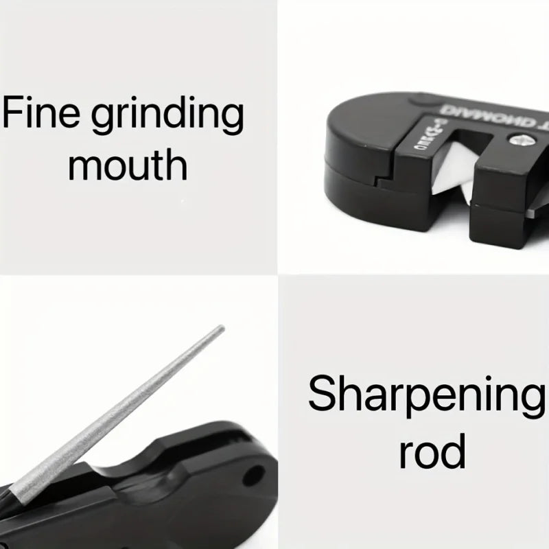 Portable Knife Sharpening Tool with Tungsten Steel Whetstone for Outdoor Use