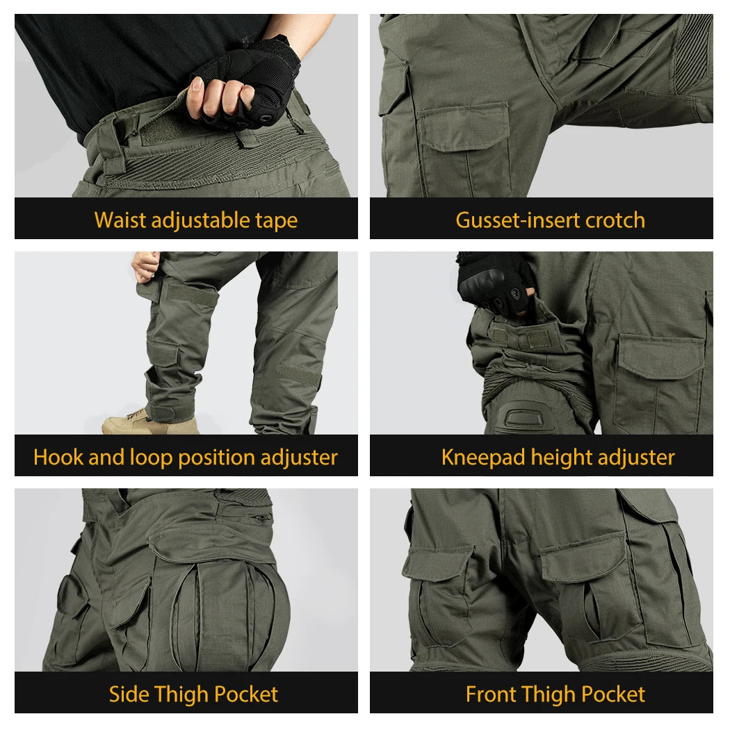 IDOGEAR G3 Combat Pants – Tactical Trousers with Knee Pads