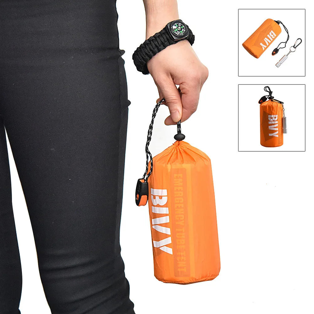 XIYEAR 2-Person Emergency Shelter Tube Tent with Thermal Blanket