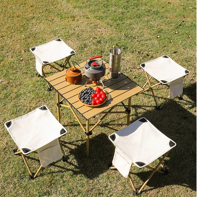 WESTTUNE Portable Folding Camping Stool – Lightweight Collapsible Seat for Hiking, Fishing & Travel