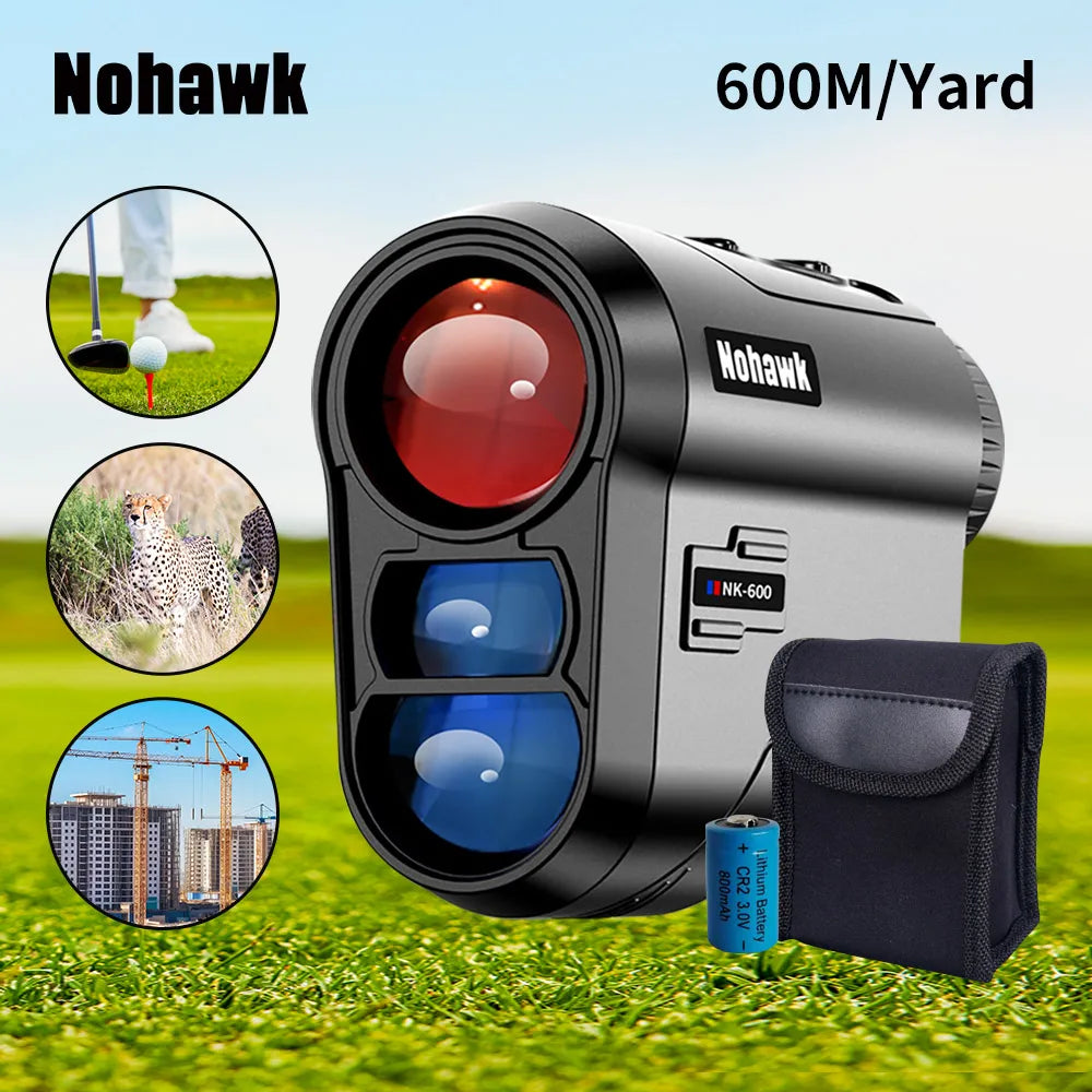 NOHAWK Multifunctional Golf Laser Rangefinder – Flag-Lock Slope Distance Meter for Hunting & Construction