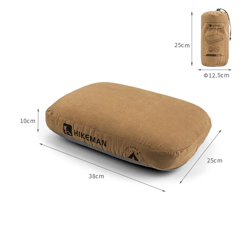 HIKEMAN Deep Sleep Outdoor Camping Pillow Memory Foam Portable Travel Cushion