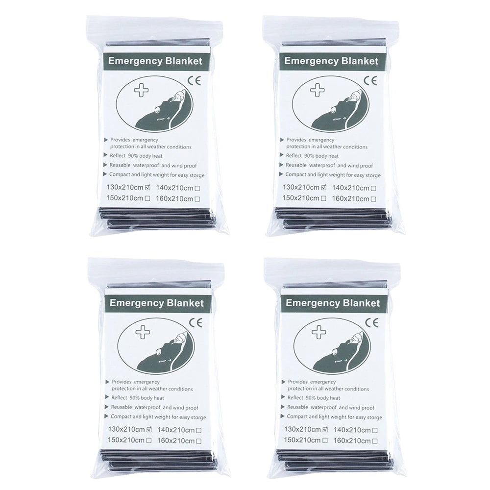 Survival Emergency Mylar Thermal Blanket – NASA Foil Space Blanket for Outdoor First Aid