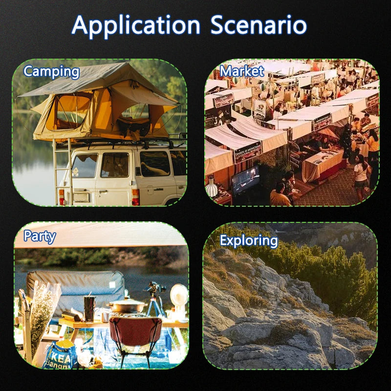 MOSLIGHTING Rechargeable Camping Lantern - Multi-Model LED Light with 15600mAh Battery