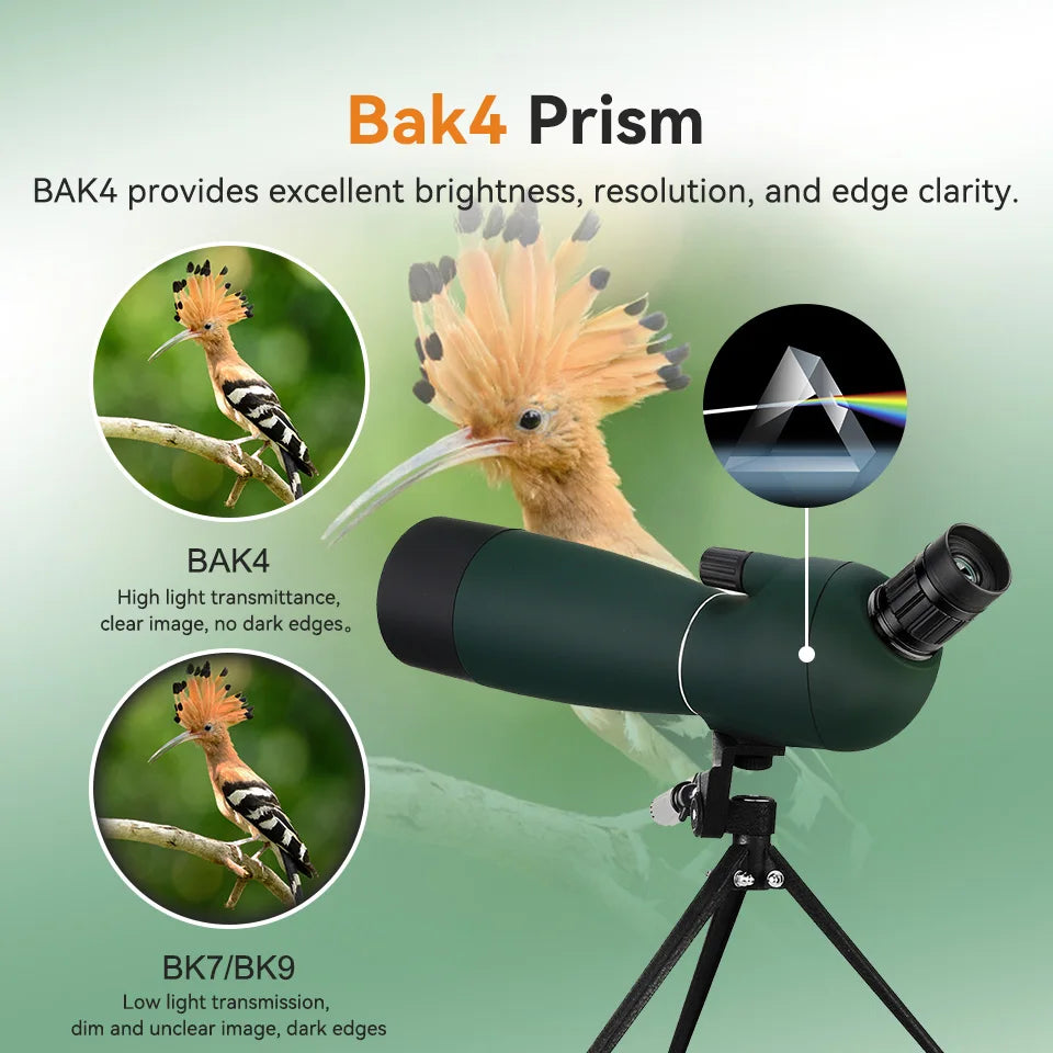 SVBONY SV28 Spotting Scope – 25-75x Zoom, Waterproof Long Range Telescope