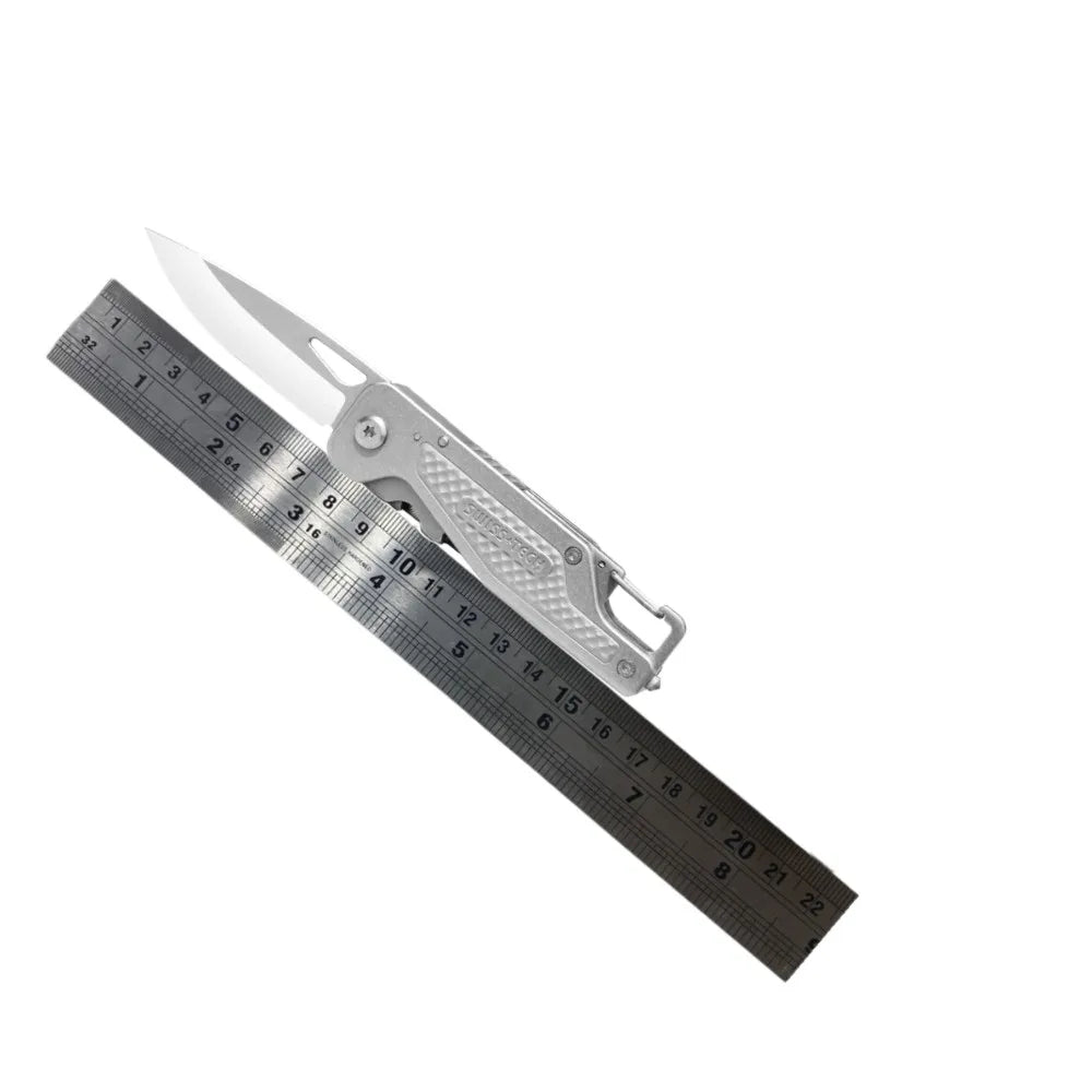 SWISS TECH 11-in-1 Stainless Steel Folding Multi Knife Compact Outdoor Pocket Tool