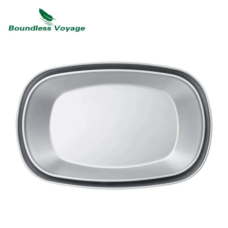 BOUNDLESS VOYAGE Titanium Plate – Ultralight & Durable Dinner Plate for Camping & Home