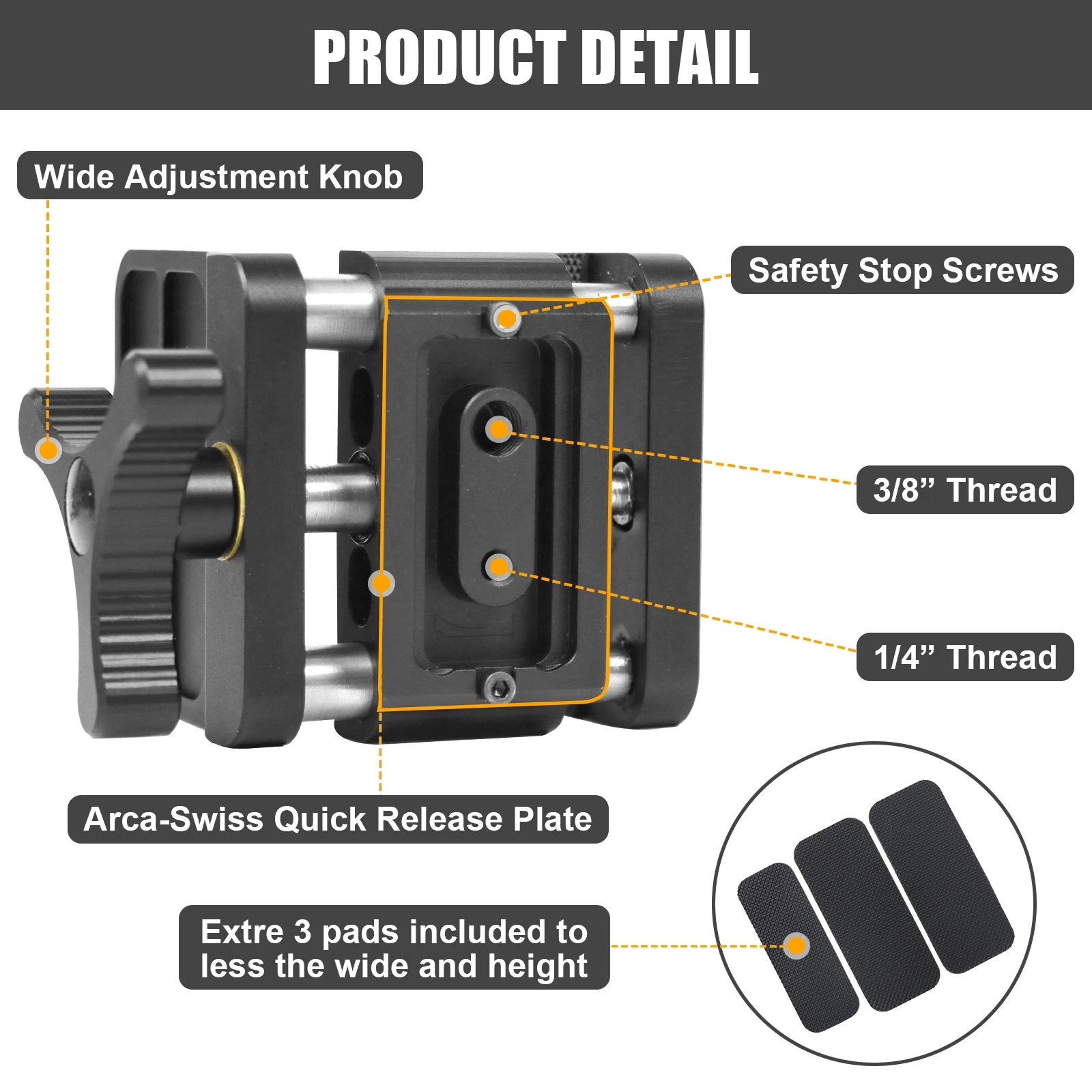 BZTAC Tactical Rifle Clamp Saddle – Aluminium Tripod Mount for Hunting & Target Shooting