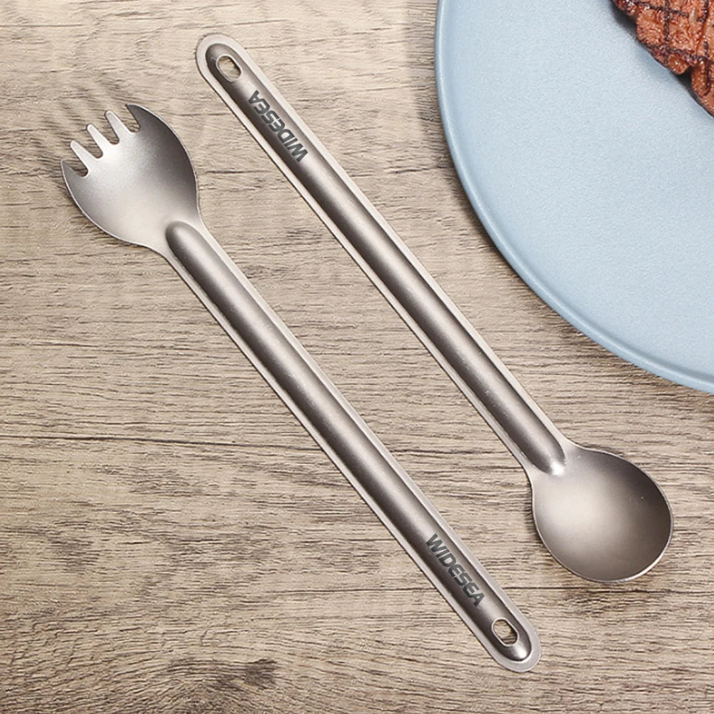 WIDESEA Titanium Spork – Ultralight Camping & Hiking Cutlery