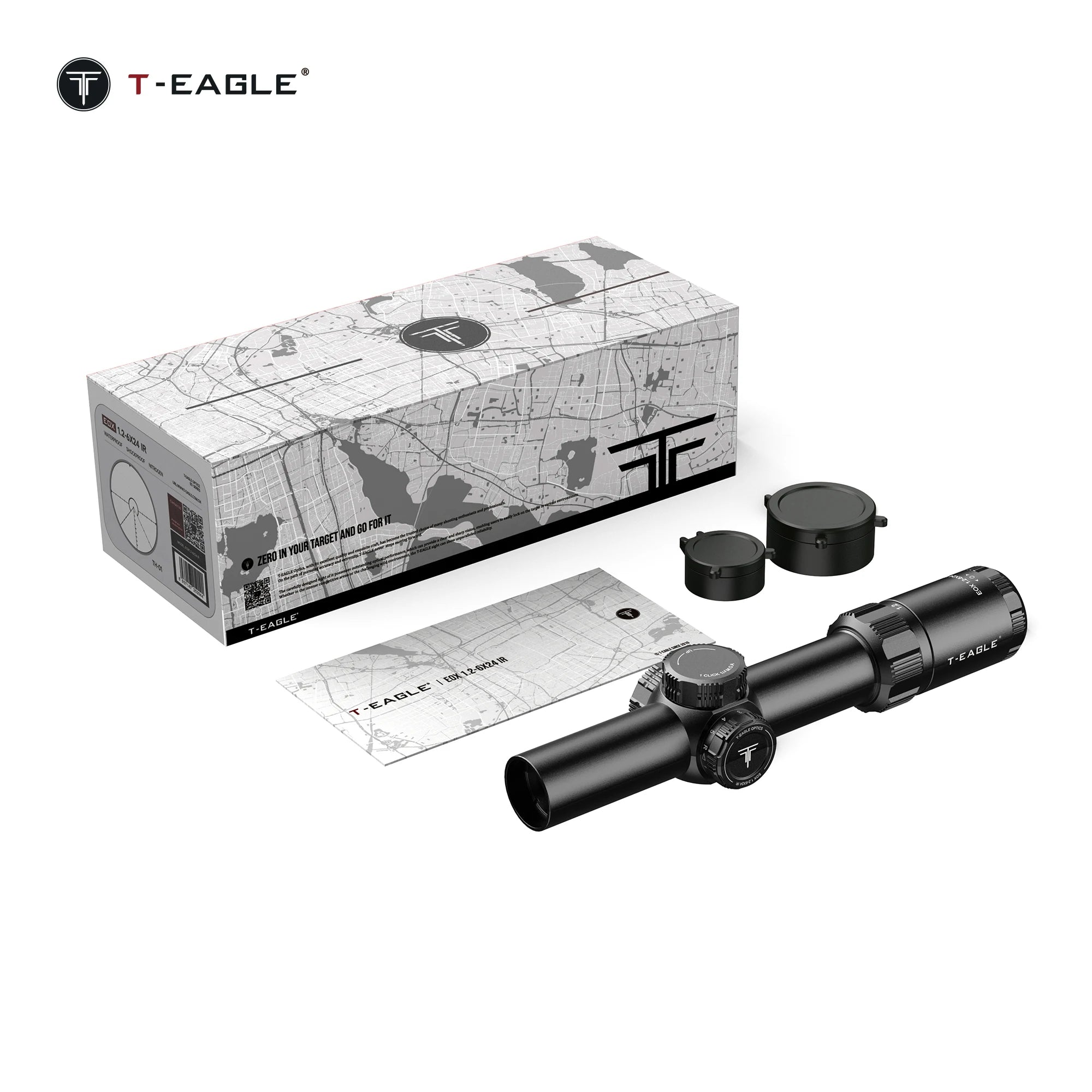 T-EAGLE EOX 1.2-6×24 IR Tactical LPVO Rifle Scope - Illuminated Variable Optic for Hunting