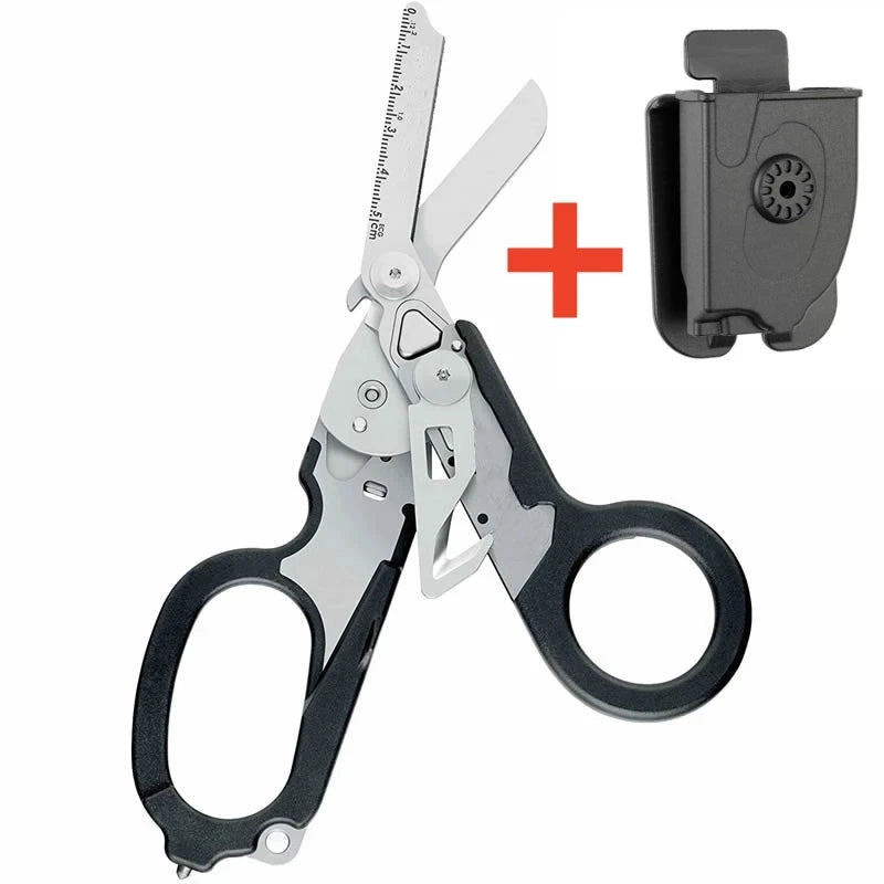 XIAOTREE Multifunction Tactical Folding Scissors for Outdoor Survival