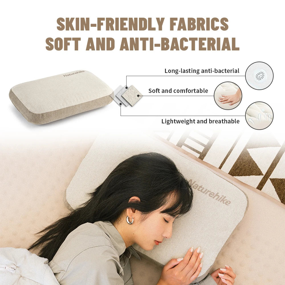 NATUREHIKE New Memory Foam Comfort Square Pillow Portable for Outdoor Camping Travel