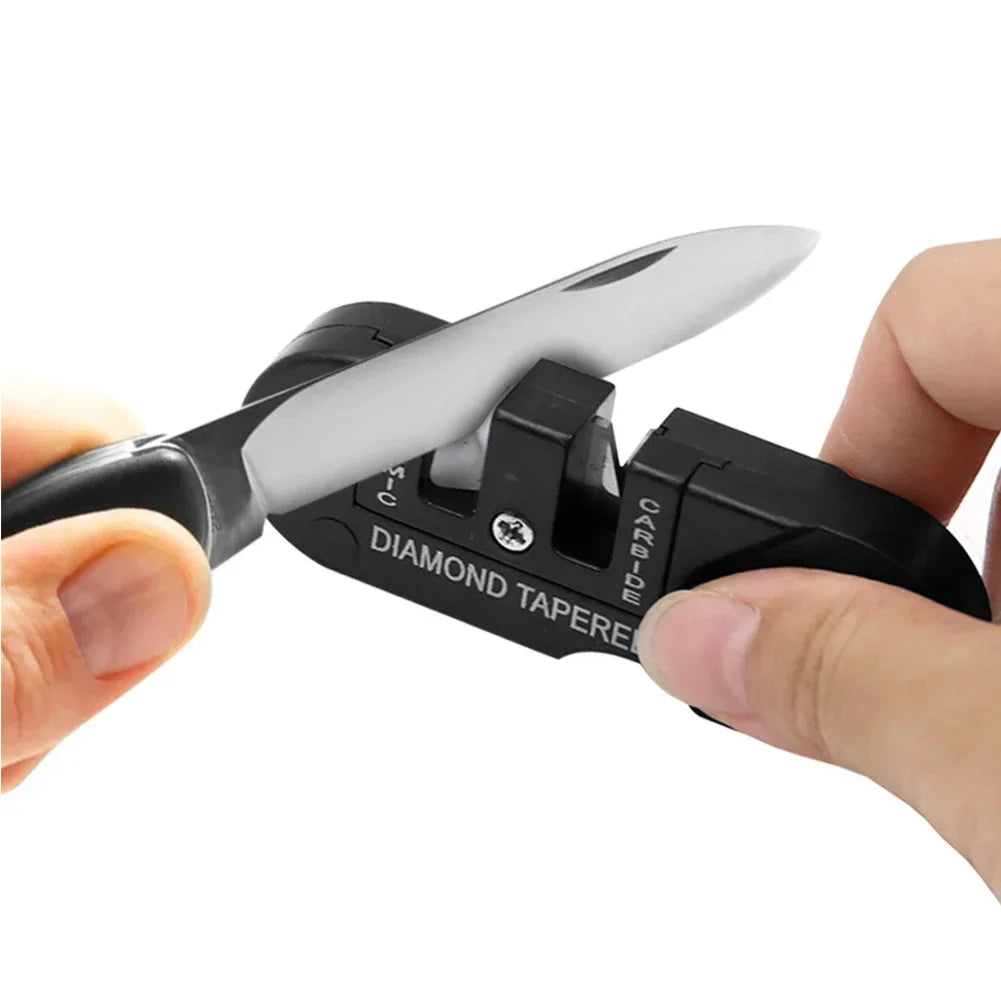 Portable Tungsten Ceramic Carbide Knife Sharpener for Camping and Survival