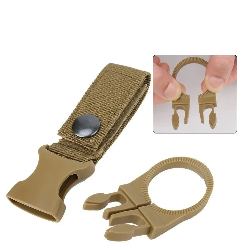 DUTRIEUX Webbing Backpack Buckle Water Bottle Holder for Camping and Hiking