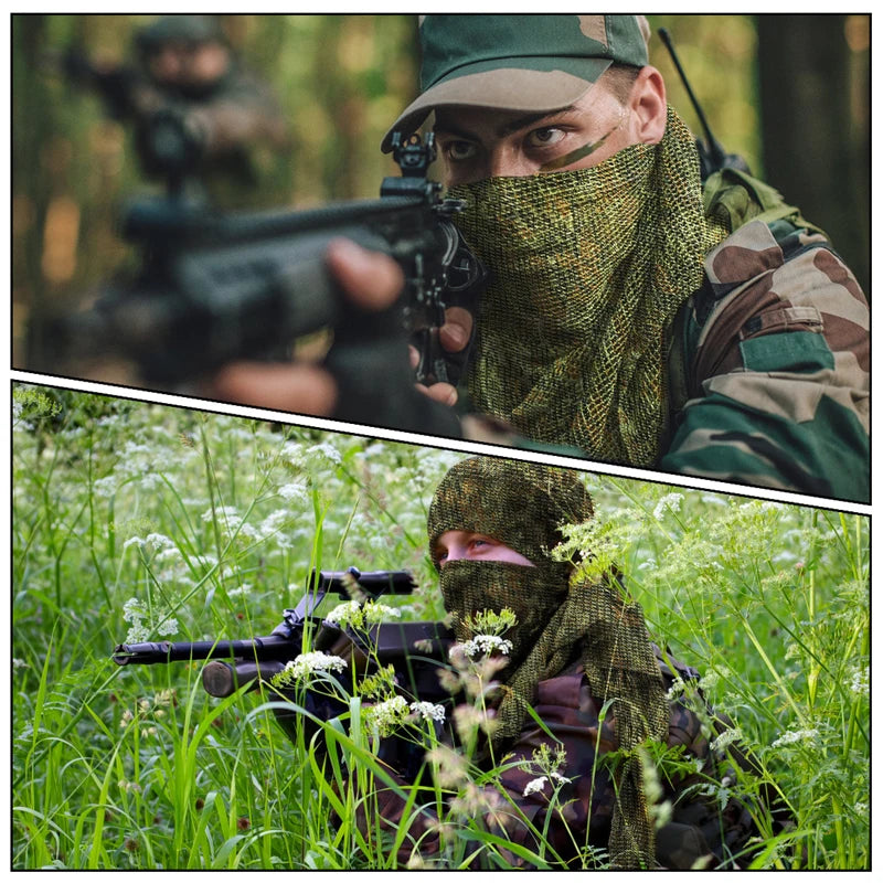 ULILICOO Tactical Sniper Veil Camo Mesh Scarf for Hunting and Outdoor Use