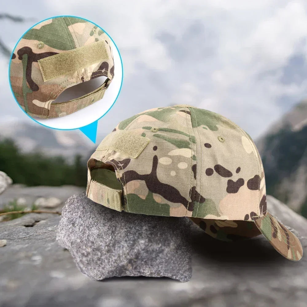 GUMAO Tactical Camouflage Baseball Cap Adjustable Mesh Hat