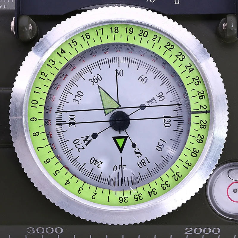 Multifunctional Military Compass Waterproof Metal Survival Tool with Fluorescent Dial