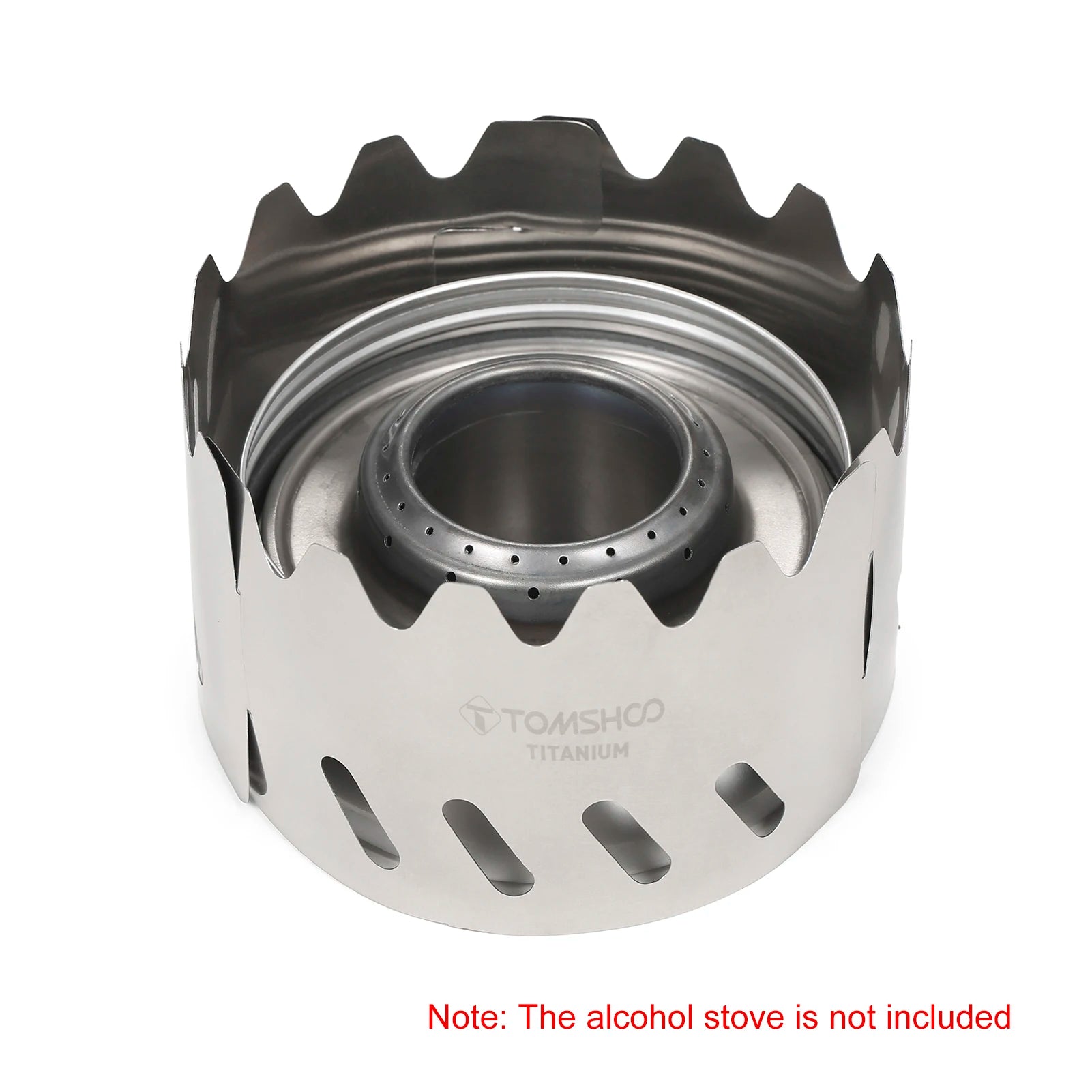 TOMSHOO Portable Titanium Wind Shield – Ultralight Windscreen & Pot Stand for Camping Stoves