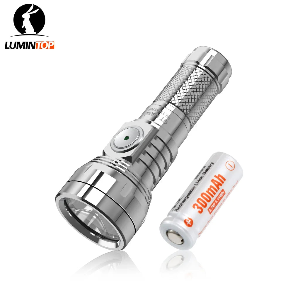LUMINTOP GT Nano 3.0 Long Range Flashlight - 700 Lumen USB-C Keychain Torch with 10280 Battery