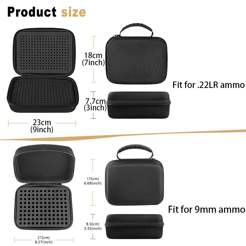 AIRSSON Ammo Pouch – 108/216/468 Round Storage Case for .223, 9mm, .22LR Ammunition