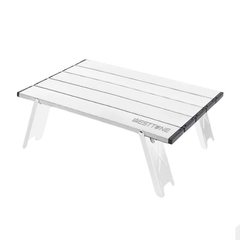 WEST TUNE Mini Camping Table Ultralight Roll-Up Folding Aluminum for Outdoor Use