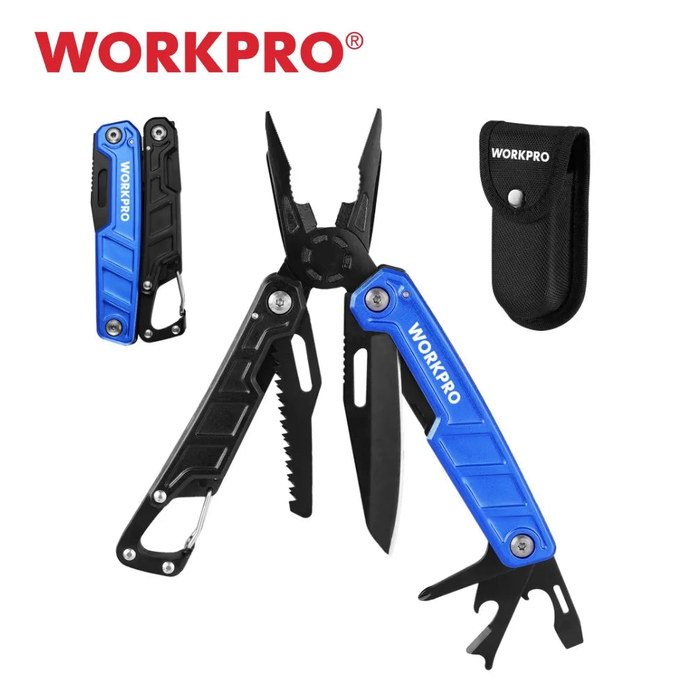 FLISSA 16-in-1 Stainless Steel Multitool Pliers Compact Folding Tool for Camping & Travel