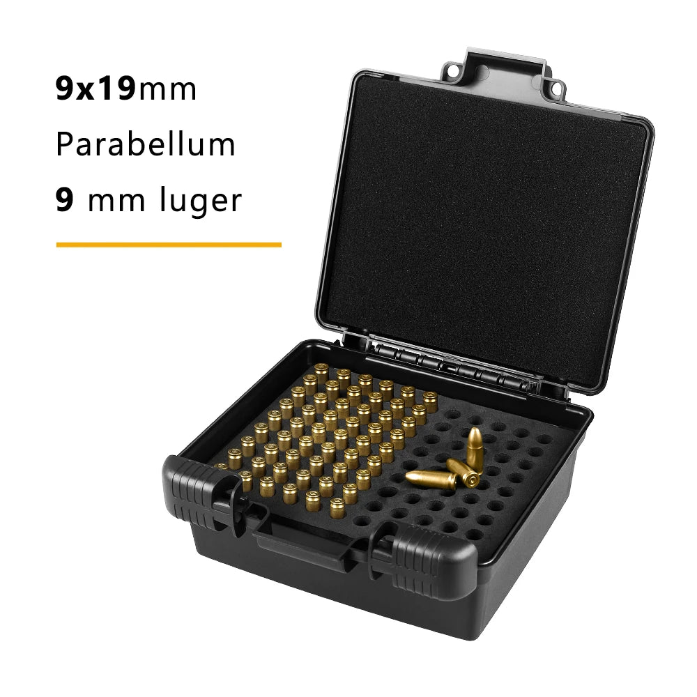 AIRSSON Tactical Ammo Box – 9mm, 7.62mm, .223 Ammunition Storage Case for Hunting & Shooting