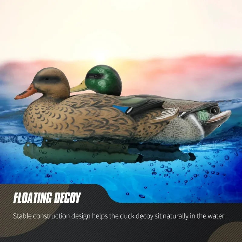 Floating 3D Duck Decoy 1/6PCS – Realistic Hunting & Fishing Lure with Weighted Keel, Accessories