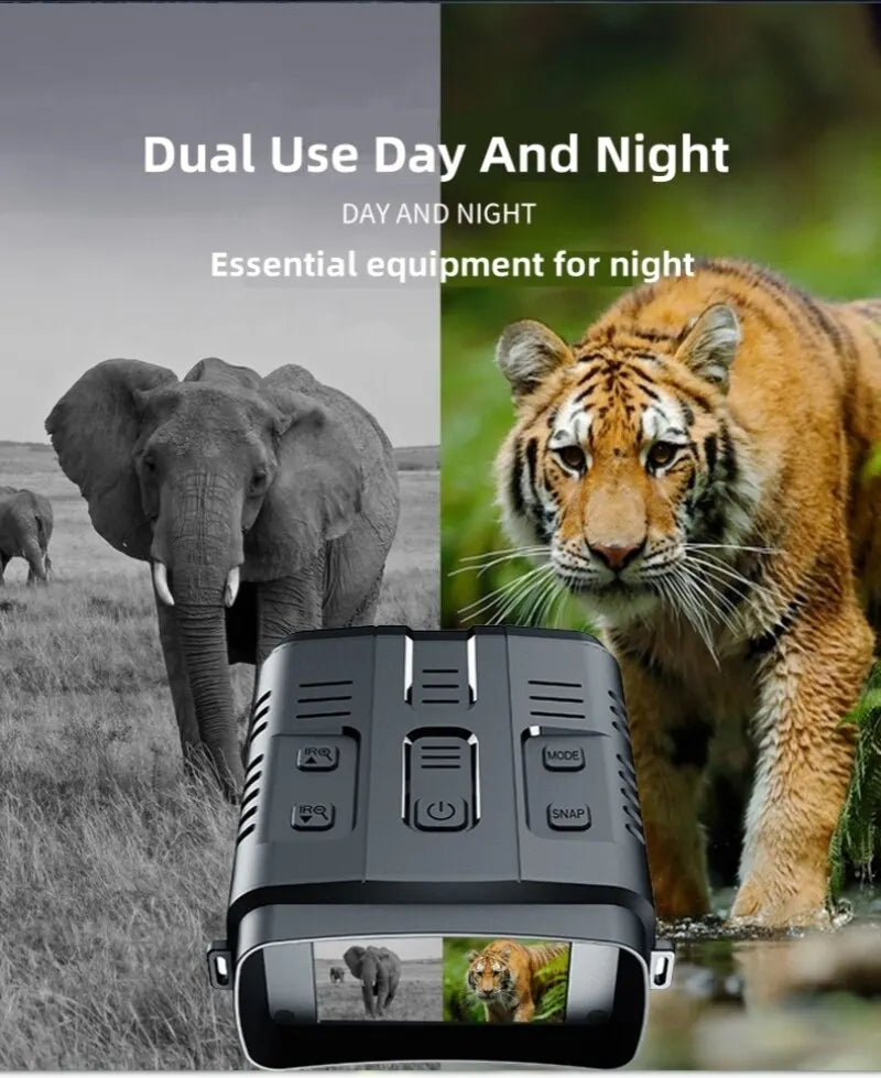 4K Night Vision Binoculars – 10x Digital Zoom, 800m Range with WiFi for Hunting & Camping