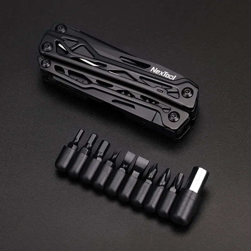 NEXTOOL Black Knight 11-in-1 Multi-Tool with Knife and Pliers for Camping and Survival
