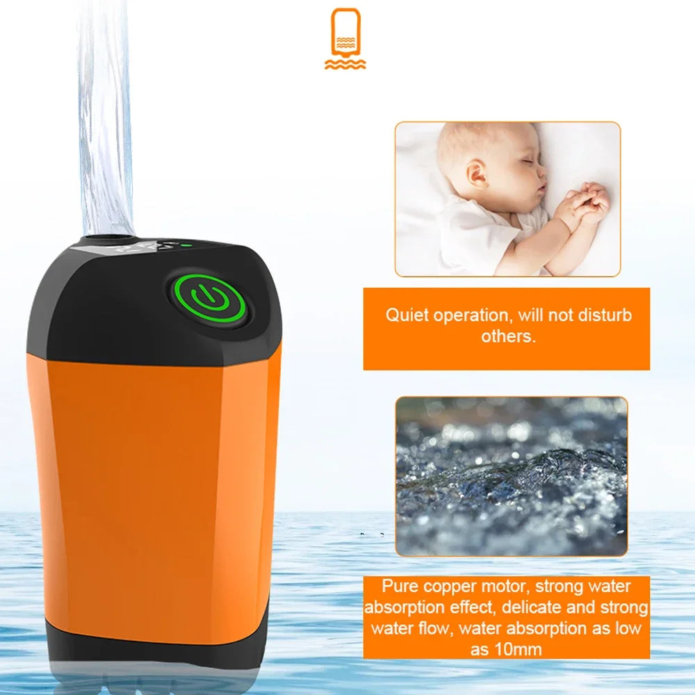 Outdoor Camping Shower IPX7 Waterproof Portable Electric Shower Pump for Hiking, Travel, Beach, Pets