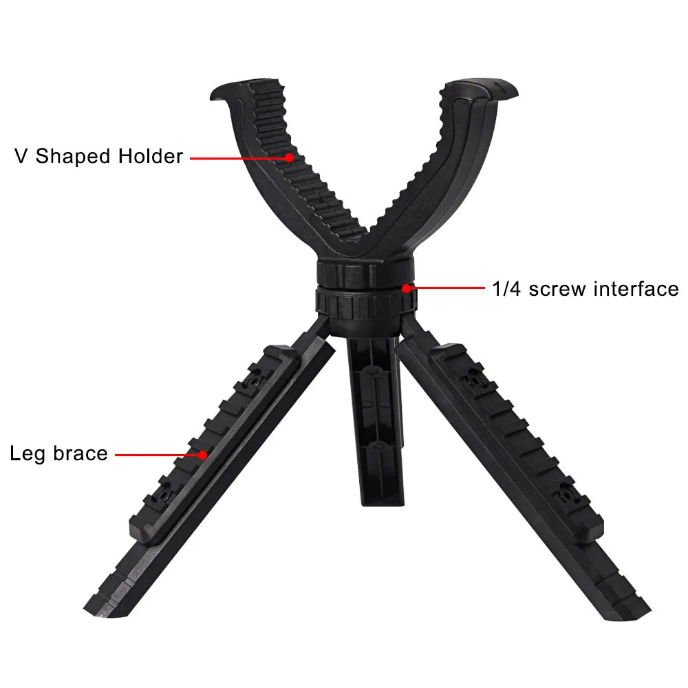 AOLAMEGS Hunting Tripod – Portable Multifunctional Stand with V-Yoke for Outdoor Use