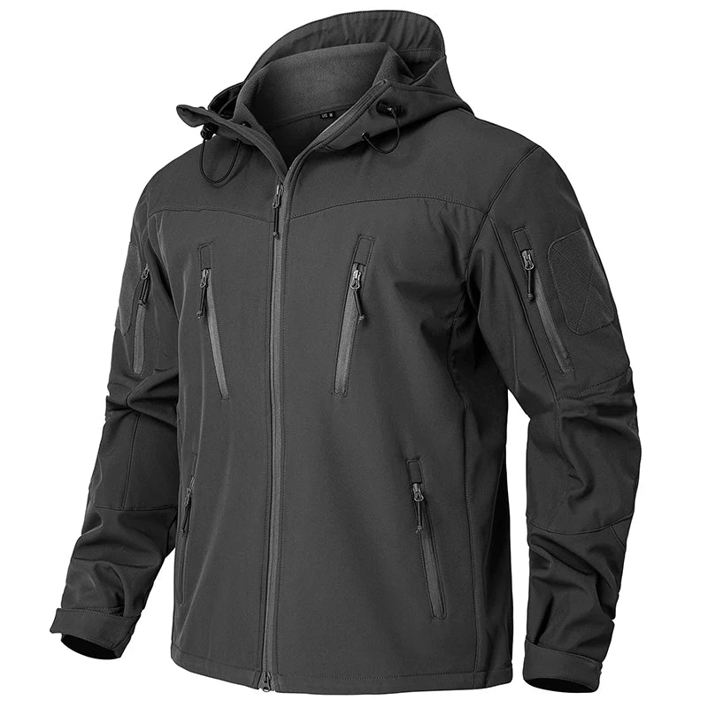 REFIRE GEAR Men's Waterproof Softshell Tactical Jacket - Fleece-Lined Hunting Windbreaker for NZ Conditions