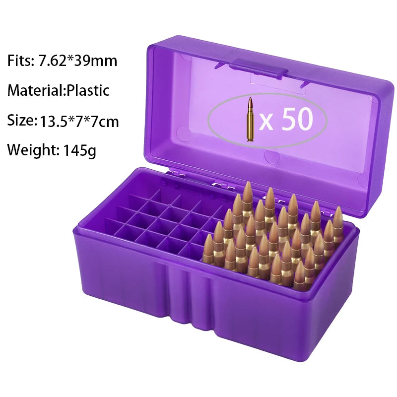 AIRSSON Ammunition Case – 50/100 Round Ammo Storage Box for .38super, 9mm, .223, 7.62x39