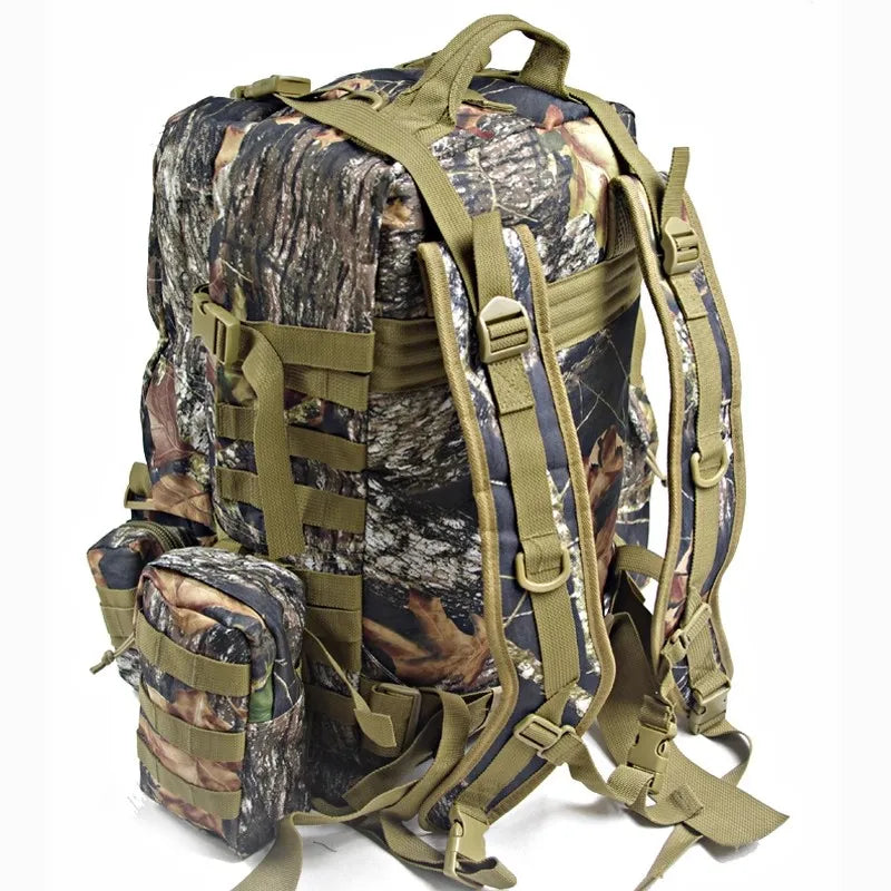 Larger Size Maple Leaves Bionic Camouflage Hunting & Fishing Backpack – 50L Waterproof Outdoor Bag