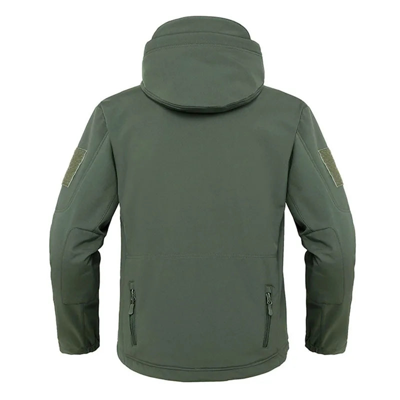 VIKTACTICAL Military Shark Skin Soft Shell Jacket - Tactical Windproof Waterproof Hooded Combat Coat