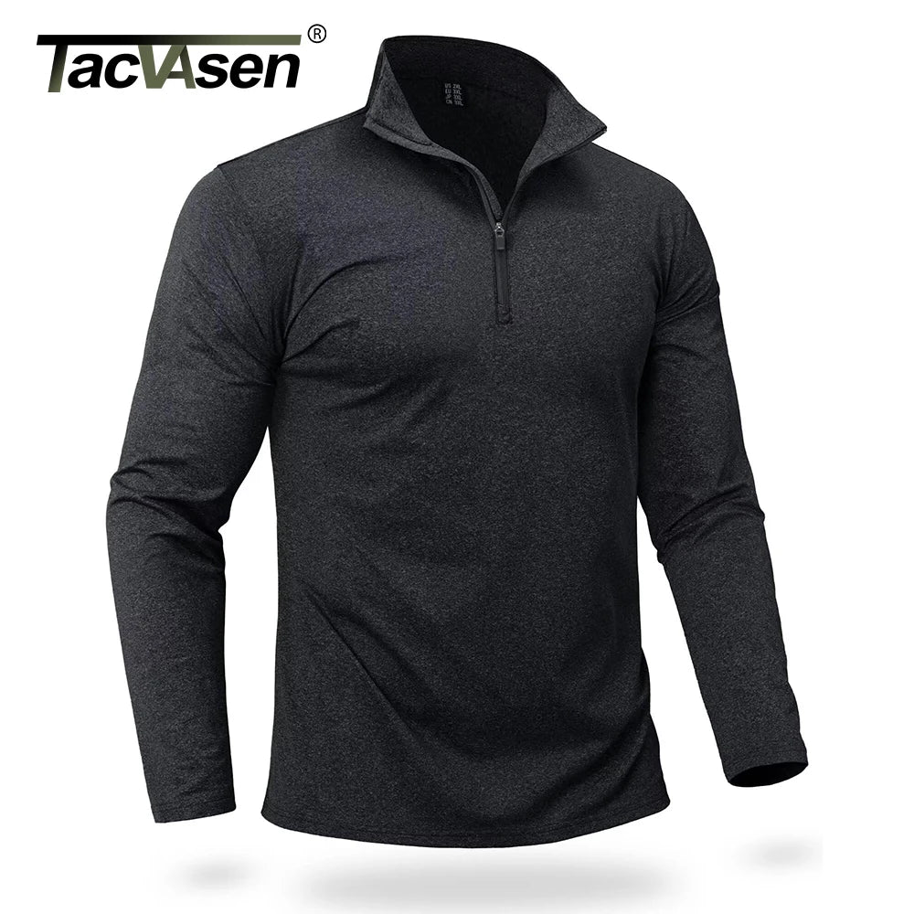TACVASEN Men's 1/4 Zip Thermal Sports Sweater - Breathable Athletic Pullover for Gym & Outdoor Activities