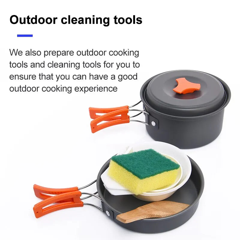 WIDESEA Camping Cookware Set Foldable Aluminium for Outdoor Cooking