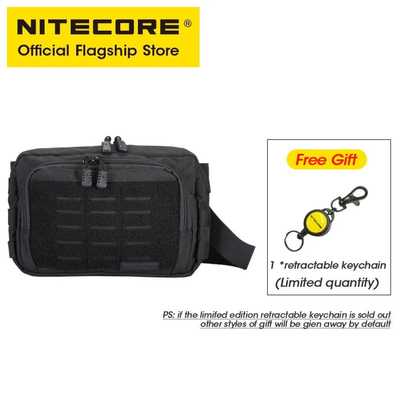 NITECORE NUP30 Tactical Sling Bag 600D Nylon Molle Crossbody Pack for Outdoors